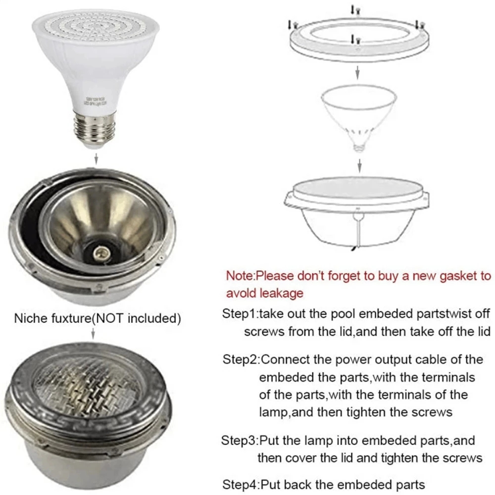 RGB LED Zwembad Licht E27 E26  - Xy Spa & Wellness recensie en prijs