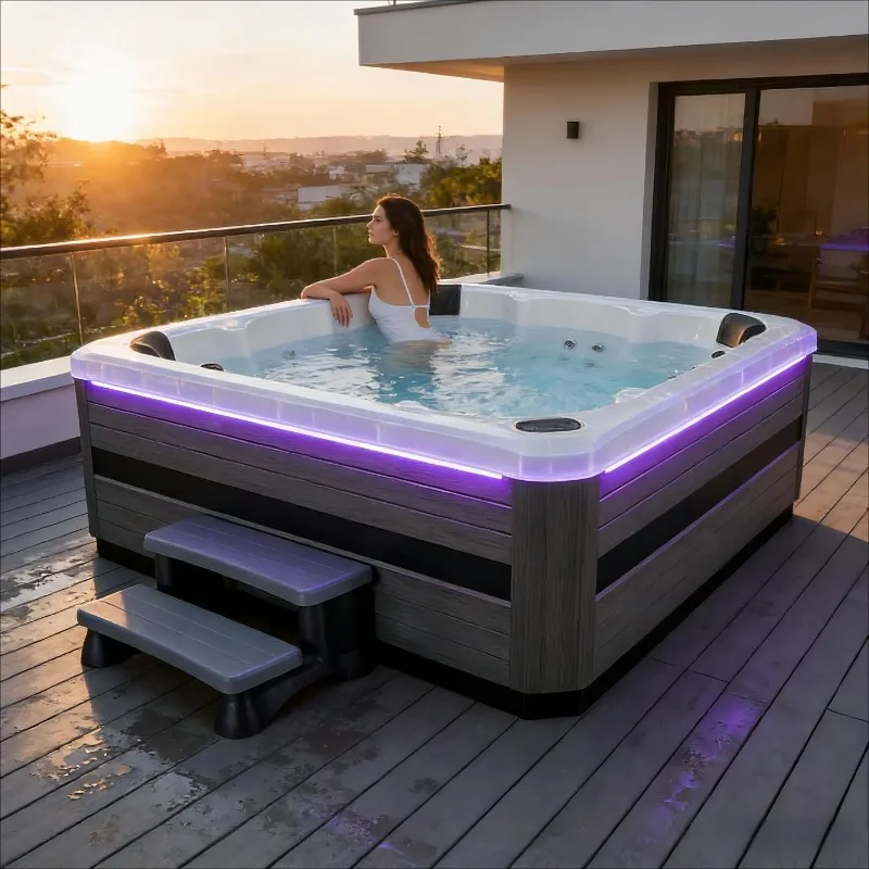 Buitenjacuzzi voor meerdere pe - Spa Wellness Jacuzzi recensie en prijs
